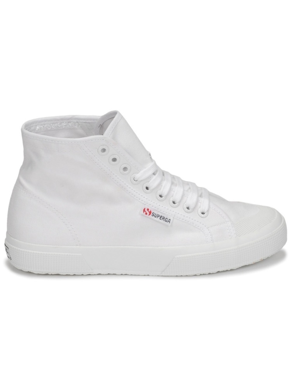 Superga women’s High-Top Canvas Sneaker in White Size 7